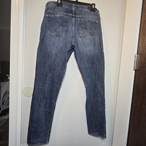 Rock & Republic Women's Jeans Berlin Sz 14 Straight Leg Lightly Acid Washed - Picture 7 of 7
